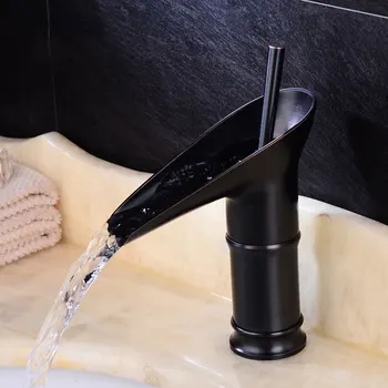 

European Retro bathroom sink basin black faucet retro Kitchen single hole basin faucet vintage Brass water tap hot and cold