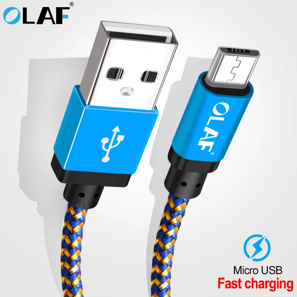 Кабель Micro USB OLAF 1 м 2 3 кабель для быстрой синхронизации данных и зарядки Samsung Huawei