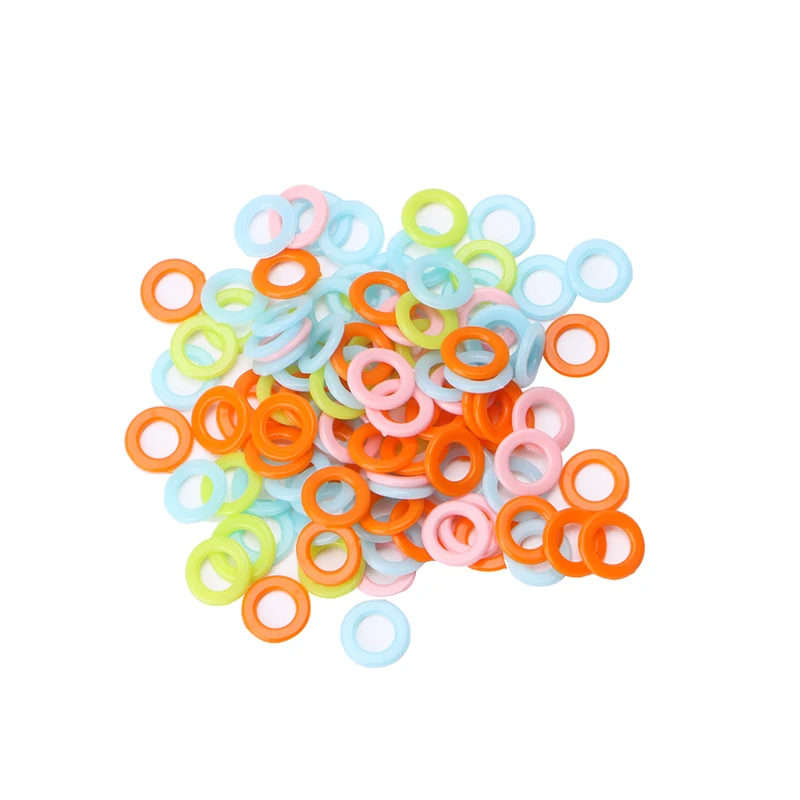 

100Pcs/Pack DIY Crochet Ring Circle Hook Plastic Craft Tool for Handbag Car Seat