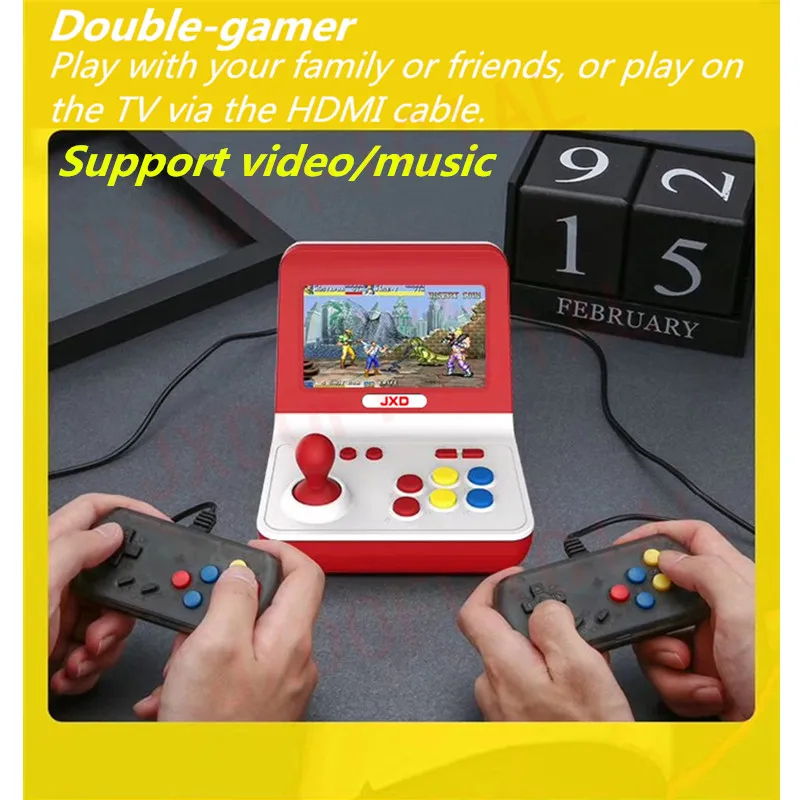 Cena Nowy JXD klasyczne nostalgia Big rocker retro mini arcade konsoli budować w 9000 gra zręcznościowa neogeo cp1 cp2 gbc gb sens n