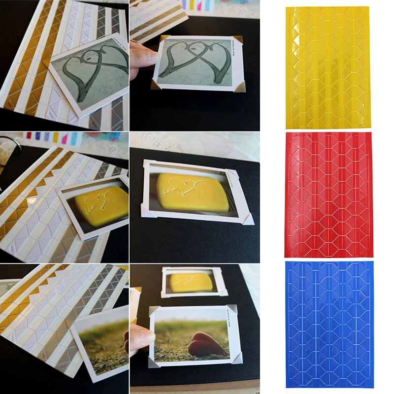 Corner Stickers 102 pcs/sheet PVC Photo Album DIY Colorful Scrapbook Paper Frame Picture Decoration