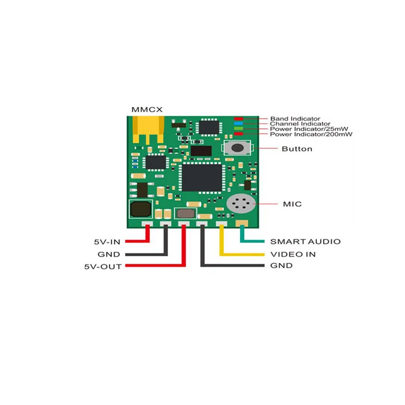 AKK Racing VTX 25 mW/200 mW переключение 5,8 Ghz 40CH Smart Audio FPV передатчик Raceband поддержка Pit режим для RC гоночный Дрон Accs