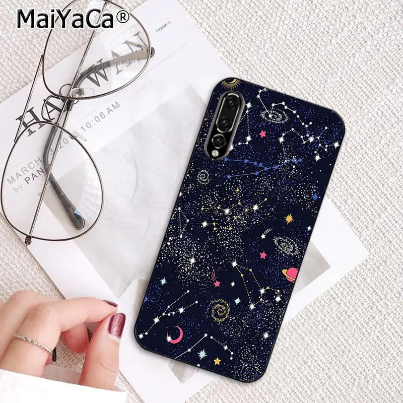 Space Moon plane abstract stars art 