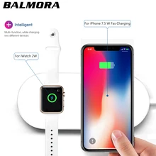 BALMORA Wireless qi Charger Pad Fast Charging For iWatch 3 2 QI Charger For Sumsang S6 S7edge S8 S8P AirPower for iphone 8plus x
