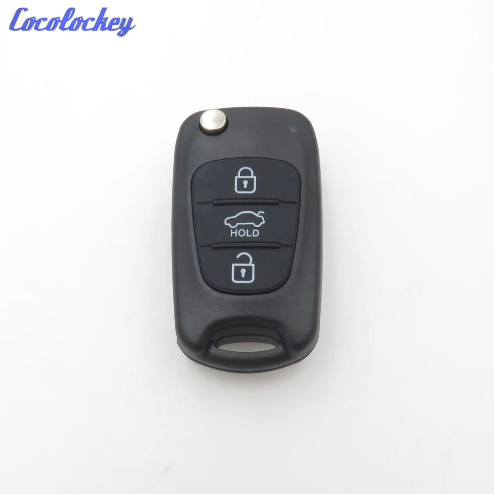 Cocolockey 3 кнопки Складная откидная оболочка ключа дистанционного управления для hyundai I30 IX35 Kia K2 K5 entral Fob Авто запасные части без логотипа