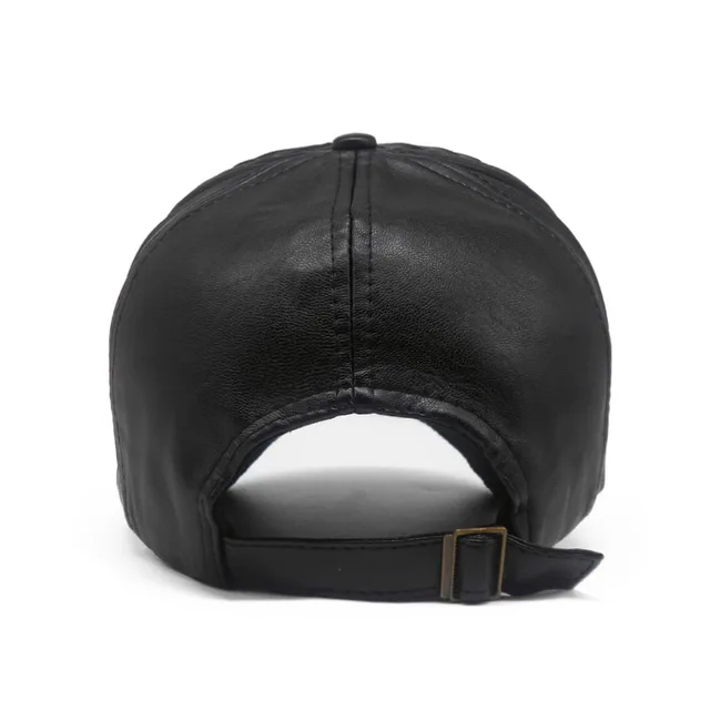 black leather baseball cap womens