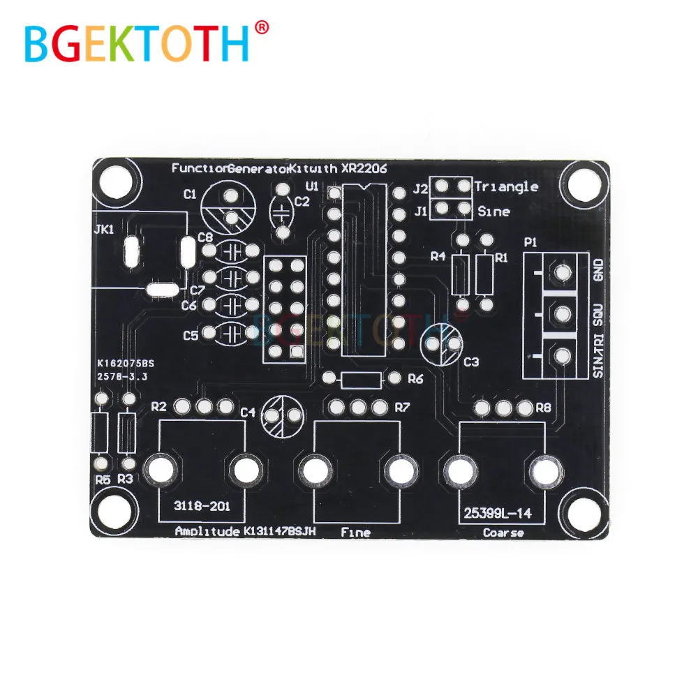 Функция генератор сигналов DIY Kit синус/треугольник/квадратный выход 1 Гц-1 МГц генератор сигналов Регулируемая частота черный XR2206