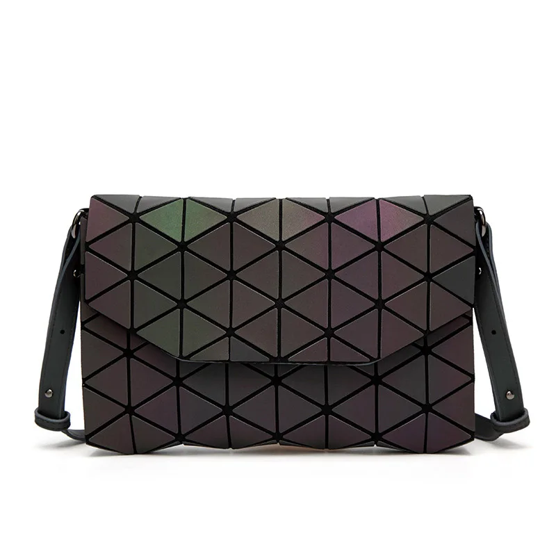 

2018 Fashion Geometric Casual Clutch Messenger Bags Luminous Designer Women Evening Bag Shoulder Bags Girls Flap Handbag