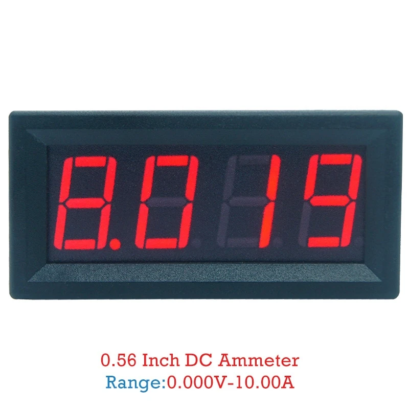 0-9.999A(10A) 4-знака после запятой бит Амперметр измерительный прибор с панелью 0,56 дюймов красный светодиодный