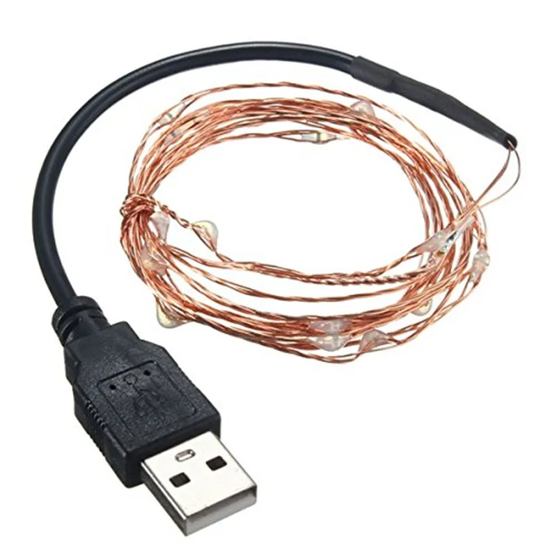 USB Led String Lights 2M 5M 10M Fairy Lights Waterproof Copper Wire String Light Garland For Christmas Party Wedding Decoration5