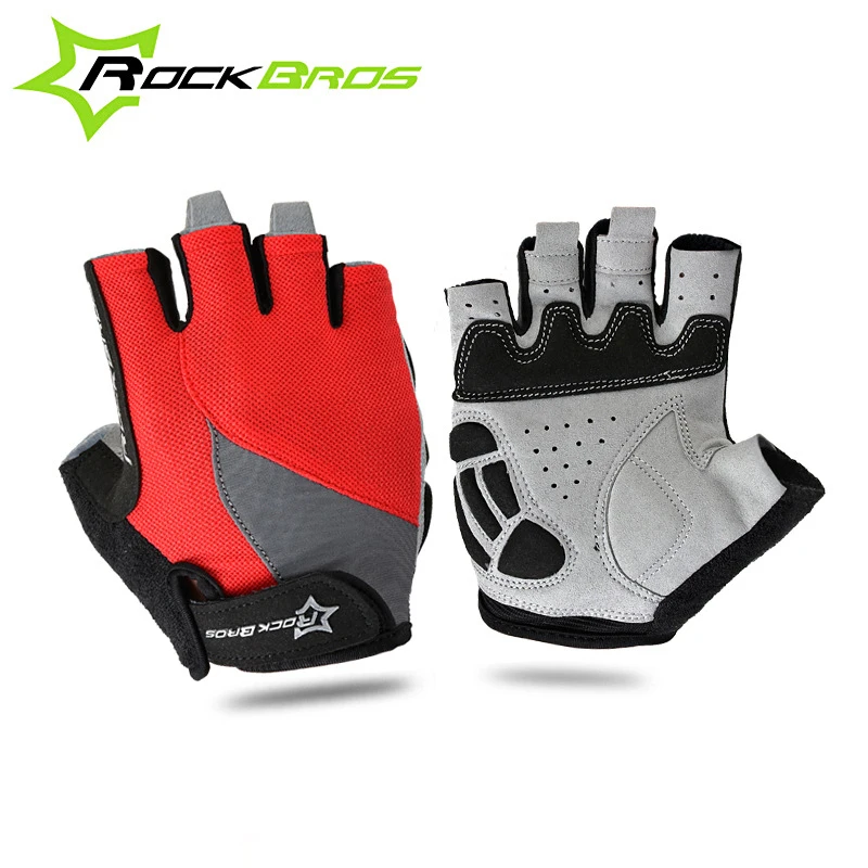 RockBros Outdoor Sport Gloves Gel Padded Bicycle Fingerless Gloves Mtb
