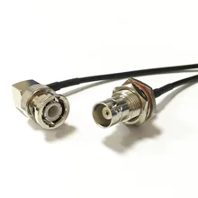 BNC штекер угловой разъем Переключатель BNC Женский Джек гайка разъем RG174 20 см " адаптер