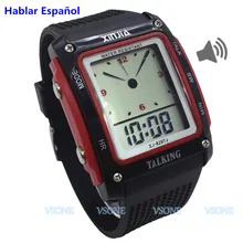 Новейшие испанские говорящие часы для слепых и пожилых, электронные спортивные наручные часы 829TS