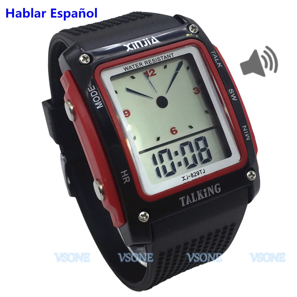 Newest Spanish Talking Watch for the Blind and Elderly Electronic Sports wristwatches 829TS Newest Spanish Talking Watch for the Blind and Elderly Electronic Sports wristwatches 829TS