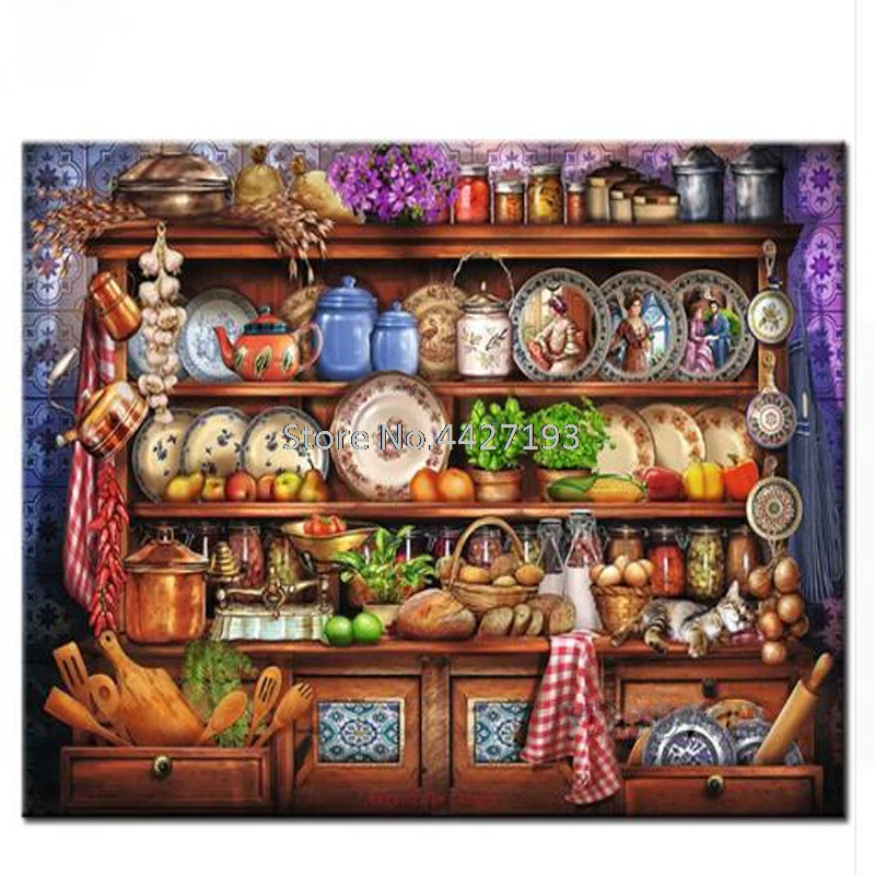 5d алмазная живопись Кухня инструменты фрукты и овощи со стразами с вышивкой