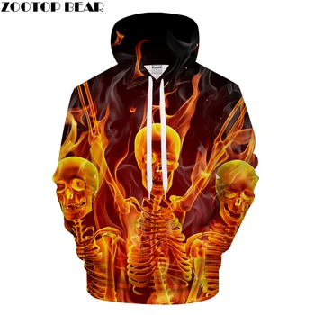 

Fire&Skull 3D Print Hoodies Men Casual Sweatshirt Boy Tracksuit Pullover Autumn HoodedCoat HipHop Streatwear DropShip ZOOTOPBEAR