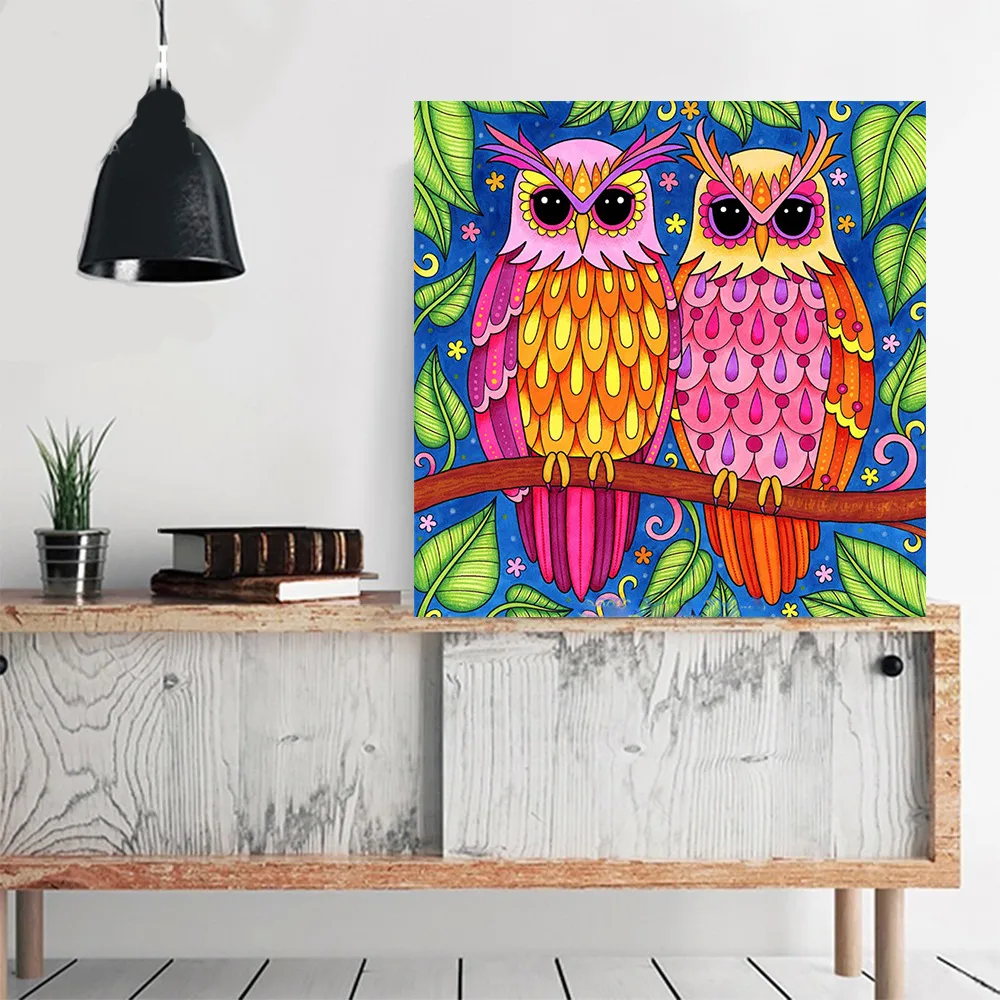 

5D Diamond Painting Owl Animal Diamond Mosaic Cross Stitch Diamond Embroidery Full Drill Round Home Decoration