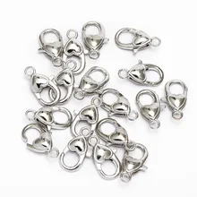 10 pcs 2.2x1.2 cm Antique Prata Coração Fecho Da Lagosta Ganchos Para Colar Pulseira Cadeia Jóias DIY Apreciação de Acessórios componentes