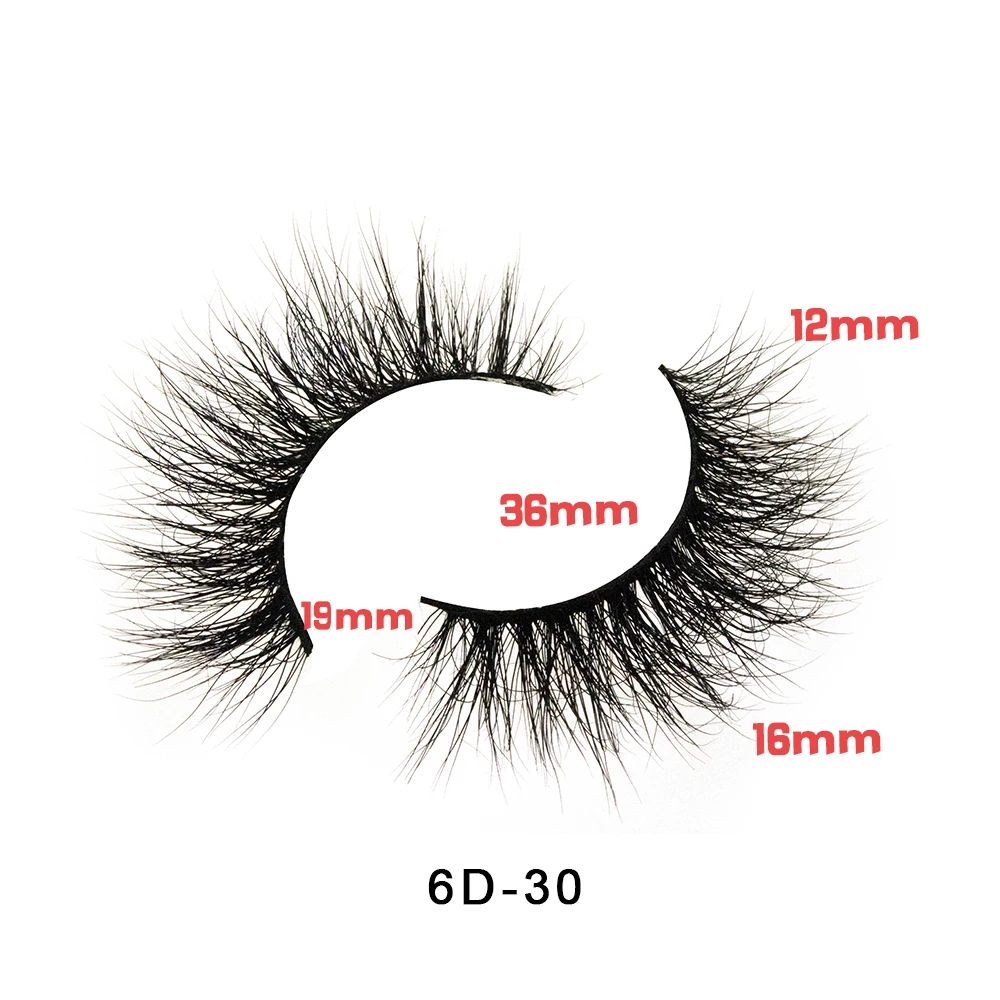 

Hand-made eyelashes 6D mink eyelashes natural dense make-up special false eyelashes custom packaging box logo