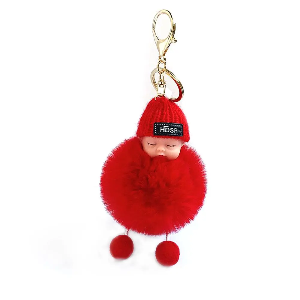 

1Pcs Cute Baby Pendant Key Chain Plush Toy Keychain Car Keyring Toy