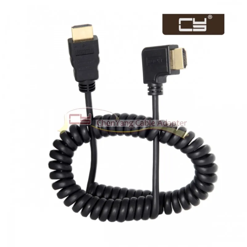Right 90 Degree Angled HDMI to Stretch Spring for HDTV DVB DVD PC 1.2m cable | Компьютеры и офис