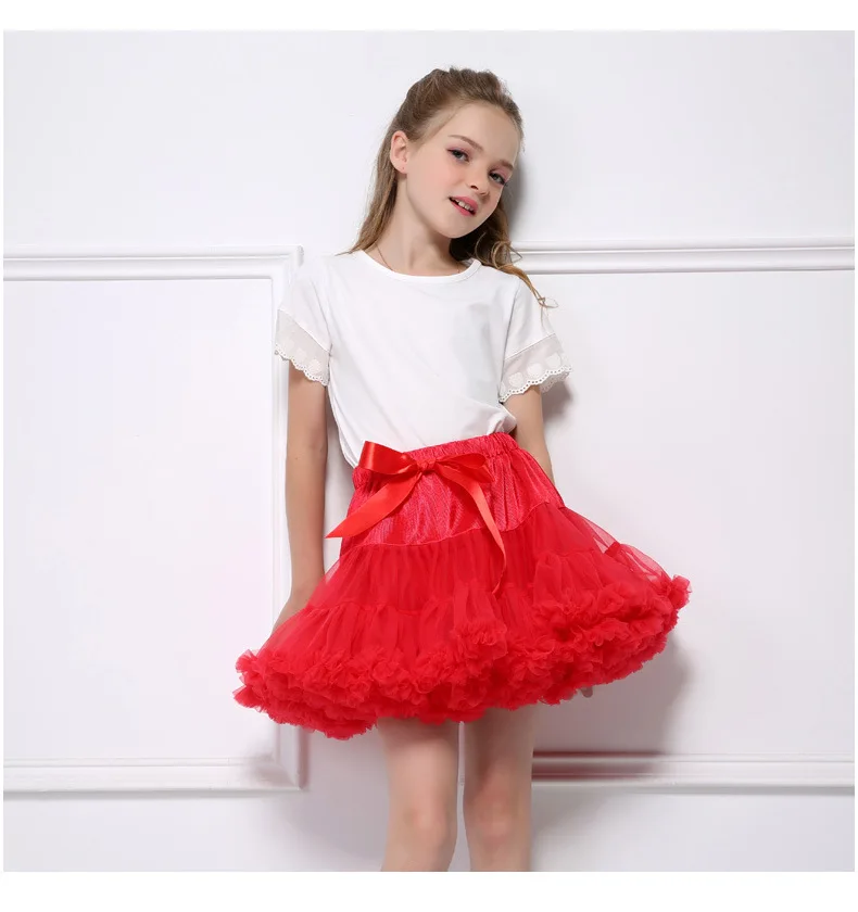 Qualidade do Bebê Saias de Balé para Festa Alta Meninas Tutu Saia Pettiskirt Camada Fofo Crianças Dança Princesa Menina Tule Miniskirt 10 Mamãe e Bebê