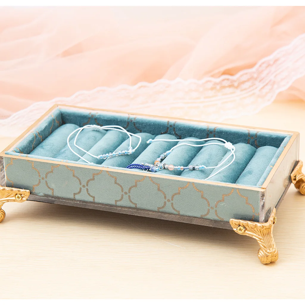  European Style Velvet Jewelry Display Stand for Bracelet Ring Storage Case Home Decoration jewelry 
