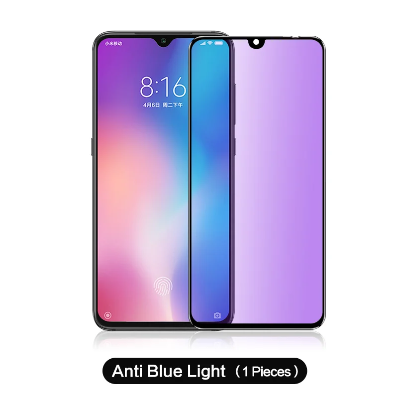 SmartDevil защита экрана из закаленного стекла для Xiao mi Red mi Note 7 mi 9 8 SE 6 5 пленка полное покрытие взрывозащищенный Анти-синий светильник - Цвет: for xiaomi 9