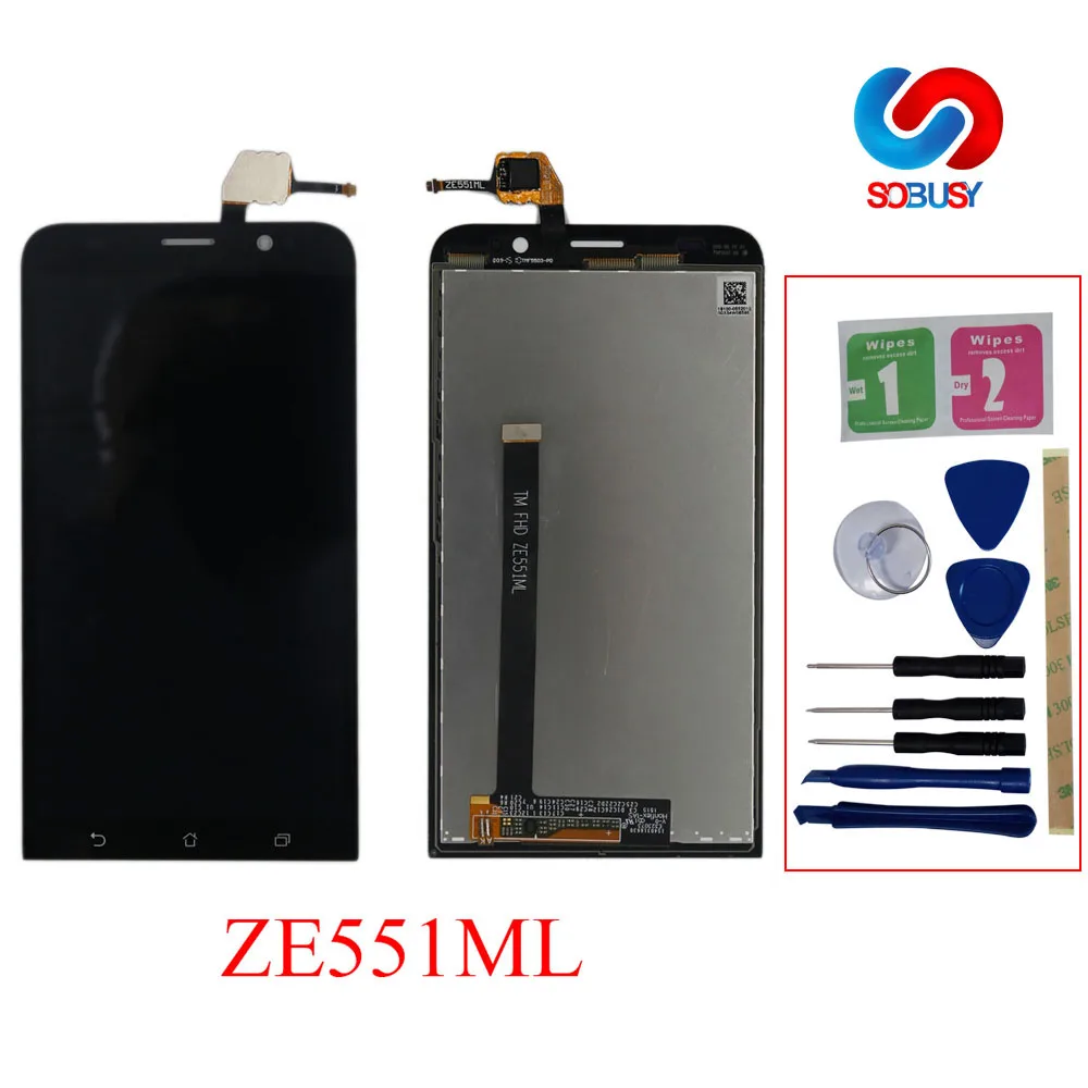 

5.5'' Tested LCD For ASUS Zenfone 2 ZE551ML LCD Display Touch Screen Panel Digitizer Z00AD LCD Tela Replacement parts with frame