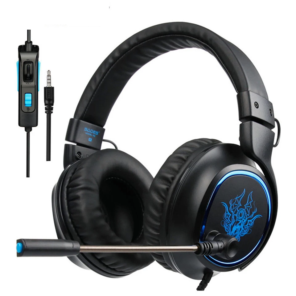 SADES R5 PS4 Headset Gamer Casque PC Gaming Headphones Stereo Earphone with Mic for Computer Xbox one Mobile Phone Laptop Mac (2)