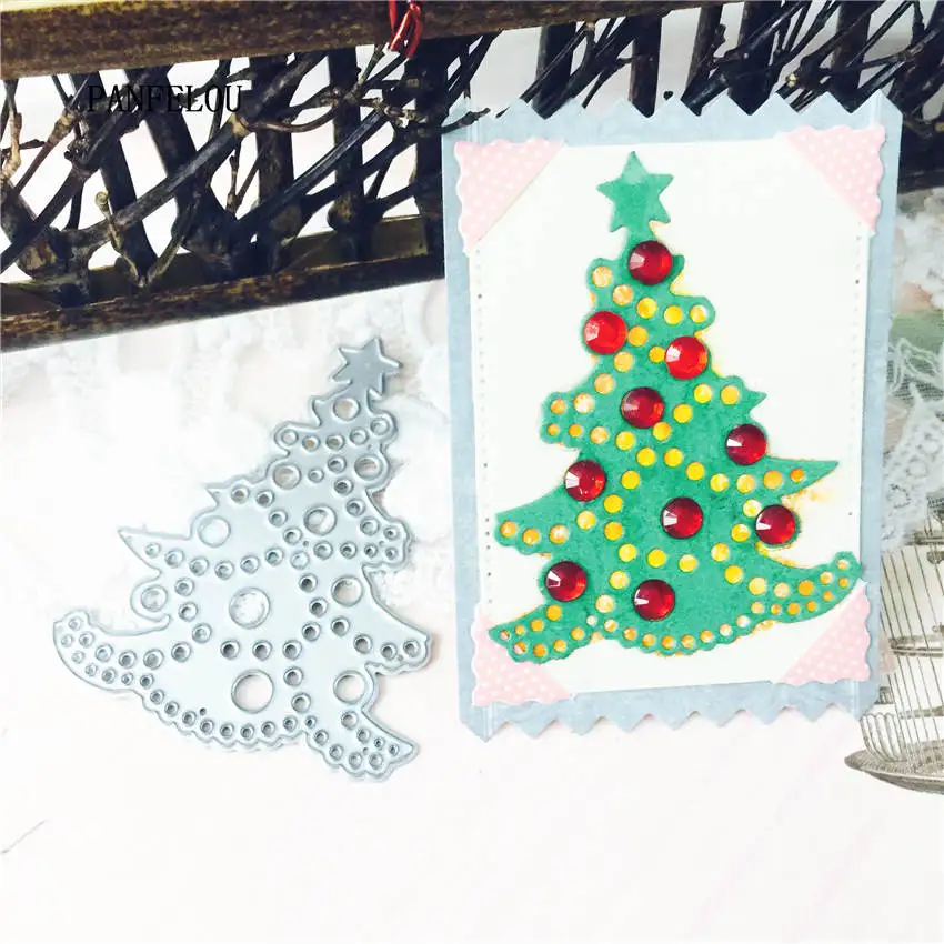 

PANFELOU globe Christmas tree metal craft paper die cutting dies Scrapbooking/DIY Valentine's Day Embossing mould Easter