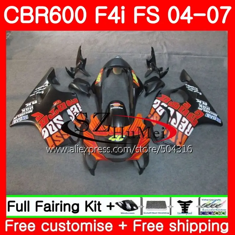

Body For HONDA CBR 600F4i CBR600 FS CBR 600 F4i 04 05 06 07 Matte Repsol 54SH10 CBR600F4i CBR600 F4i 2004 2005 2006 2007 Fairing