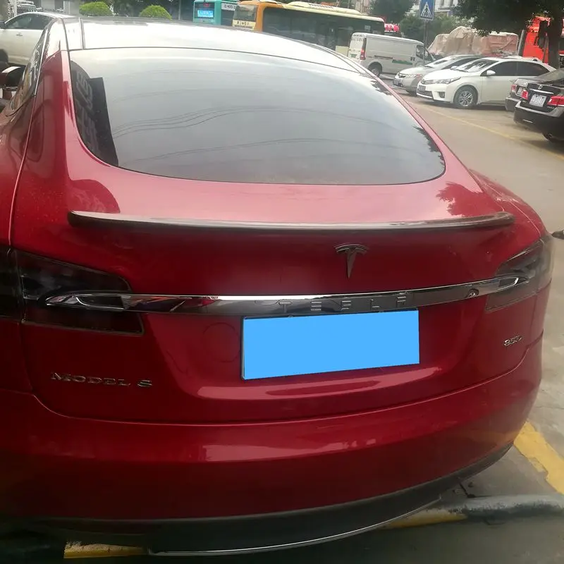 Для Tesla модель S 2012-2017 спойлер frp Материал грунтовка Цвет для хвостовой части автомобиля декоративное крыло для квадрокоптера с