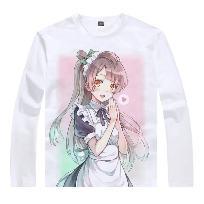 Coolprint японский аниме рубашка Love Live School Idol футболки мульти-стиль с длинным рукавом Kotori Minami Eli Ayase Косплей Kawaii - Цвет: Style 1