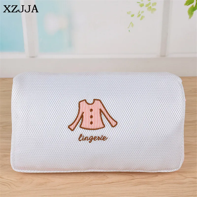 XZJJA 1 قطعة البوليستر الغسيل أكياس الملابس الملابس الداخلية الصدرية الجوارب غسل الحقيبة غسالة شبكة حقيبة سستة حامي صافي حالة
