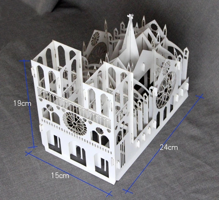 Нотр Дам бумага Резные 3D бумажная модель сделай сам подарок Творческий головоломка ручной работы артефакты