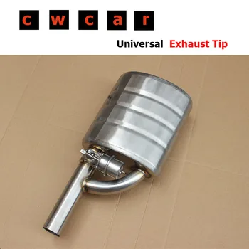 

2.5" Universal Stainless Steel Exhaust Muffler with Valve For Car exhaust