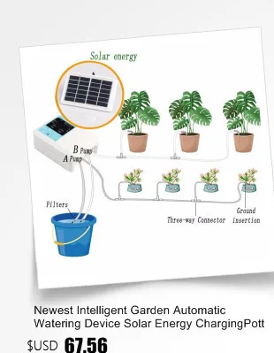 Капельное орошение солнечной энергии оросительная система умный сад Timed автоматическое устройство для полива растений в горшках с водяным насосом