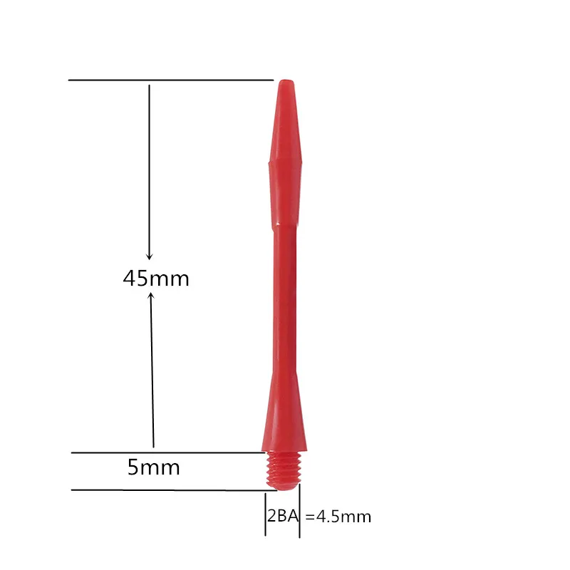 Cavalier Бесплатная доставка; 60 шт. 45 мм PC дартс валы; нейлоновые дротики вал; черный, красный для сталь darts мягкий Дарт