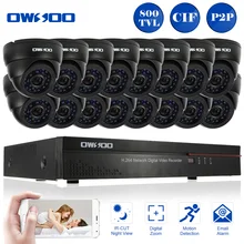 OWSOO 16CH Full CIF DVR 800TVL камера безопасности системы HDMI P2P сетевой видеорегистратор 16 шт. Крытый Инфракрасный Doom ИК камера