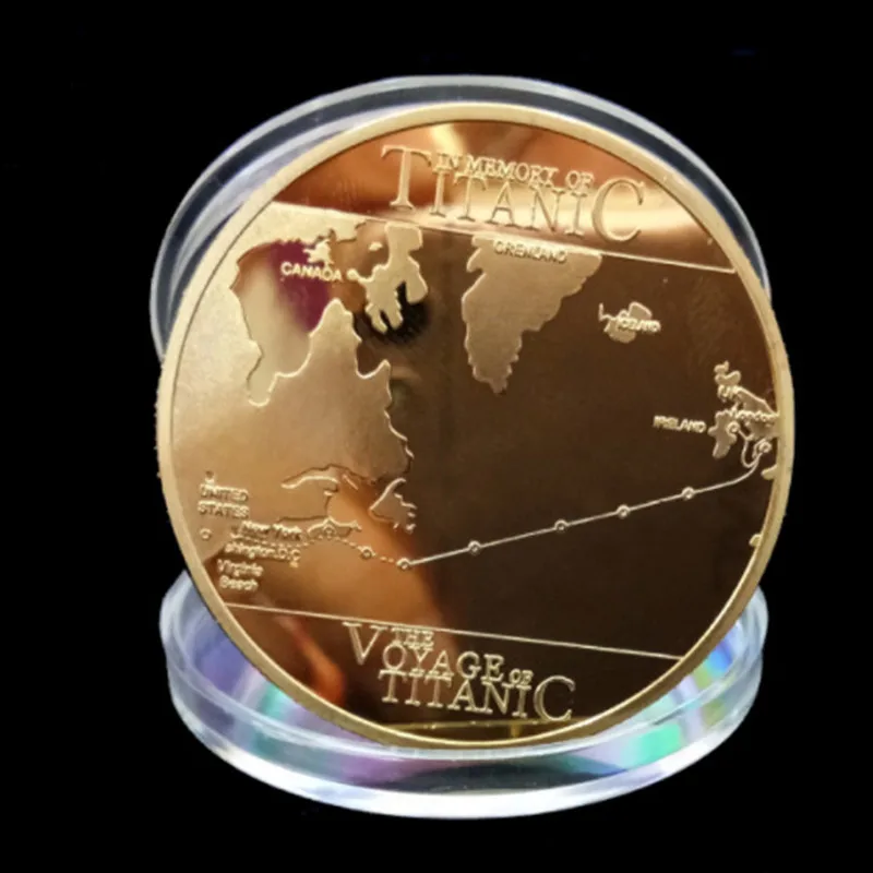 Commemorative Titanic Luck Collection Arts Gifts Bitcoin Alloy Souvenir Gold Plated Coin Metal Imitation Commemorative Titanic Luck Collection Arts Gifts Bitcoin Alloy Souvenir Gold Plated Coin Metal Imitation