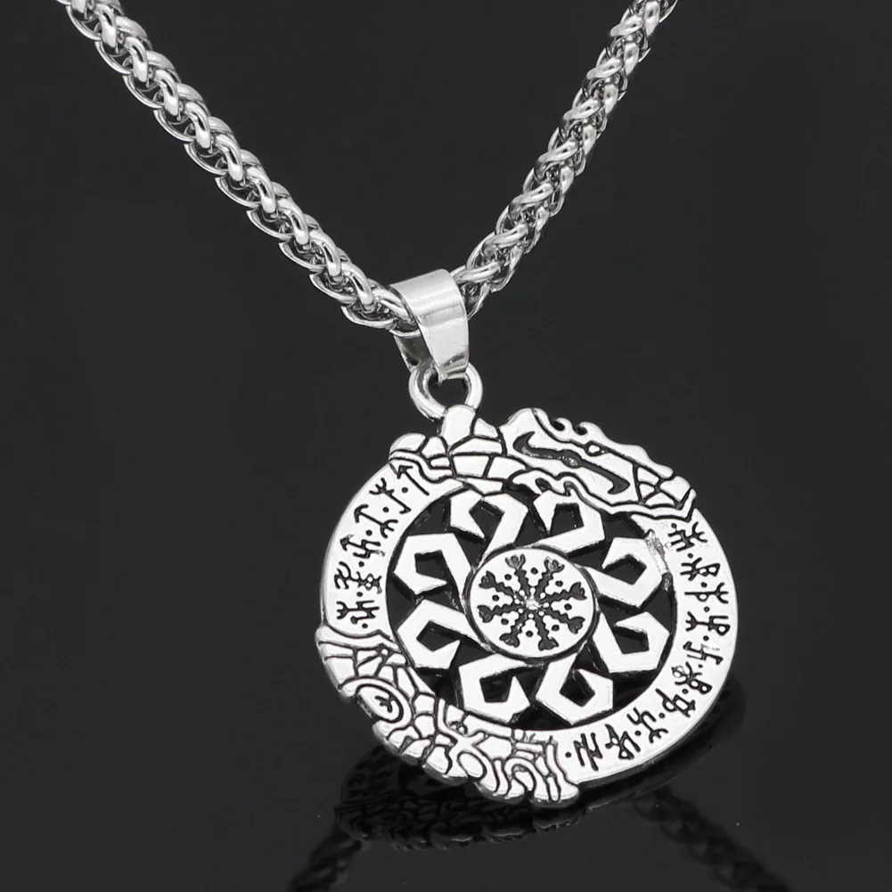 Подвеска с компасом скандинавский Викинг dragon rune амулет Vegvisir|Ожерелья подвеской| |
