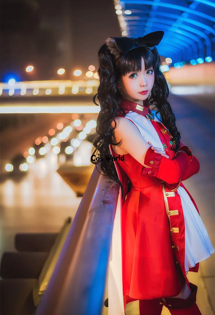 Fate Hollow Ataraxia Tohsaka платье Рин униформа наряд аниме костюмы для косплея