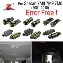 24 pz Licenza LED piastra lampada per VW per Sharan 7 m 8 7M9 7M6 (2001-2010) HA CONDOTTO LA lampadina interno della cupola di luce kit completo