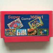 Горячая 360 в 1 красный желтый черный 8 бит 60 контактов игровая Карта