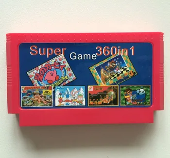 

Hot 360 In 1 Red Yellow Black 8 bit 60 pins Game Card