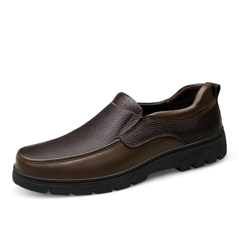 Большие размеры, мужская обувь из натуральной кожи высокого качества, мягкие мокасины, лоферы, уличная мужская обувь на плоской подошве
