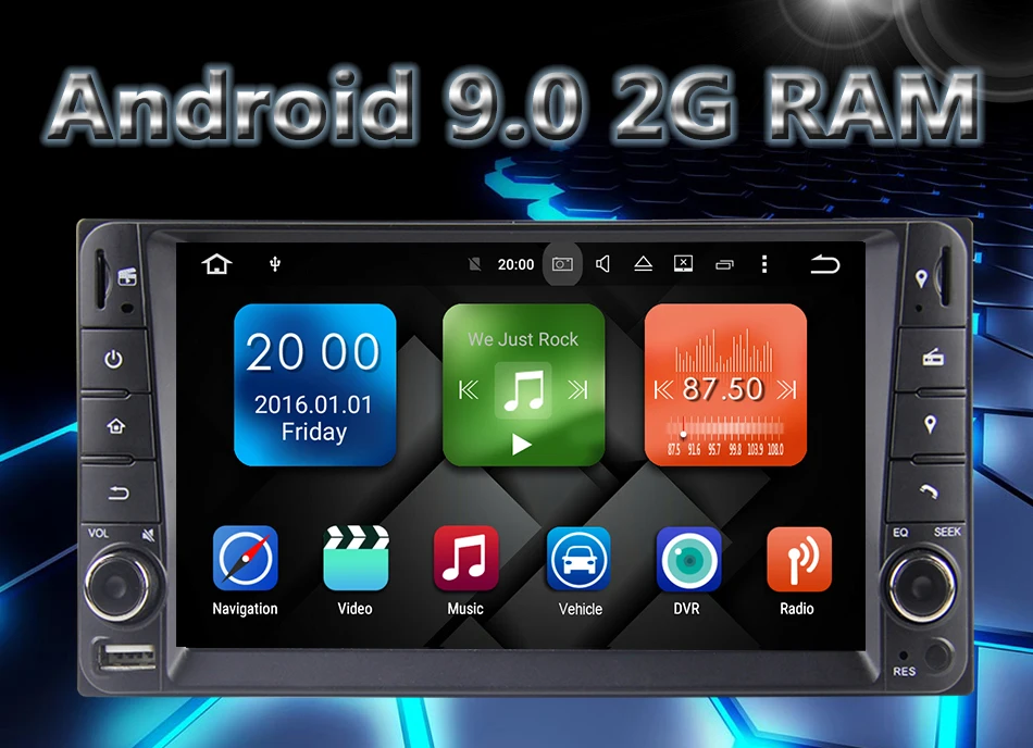 Eunavi 2 din 7 дюймов Android 9,0 автомобильный Радио мультимедийный плеер для Toyota Hilux VIOS старый Camry Prado RAV4 Prado 2003-2008 gps navi