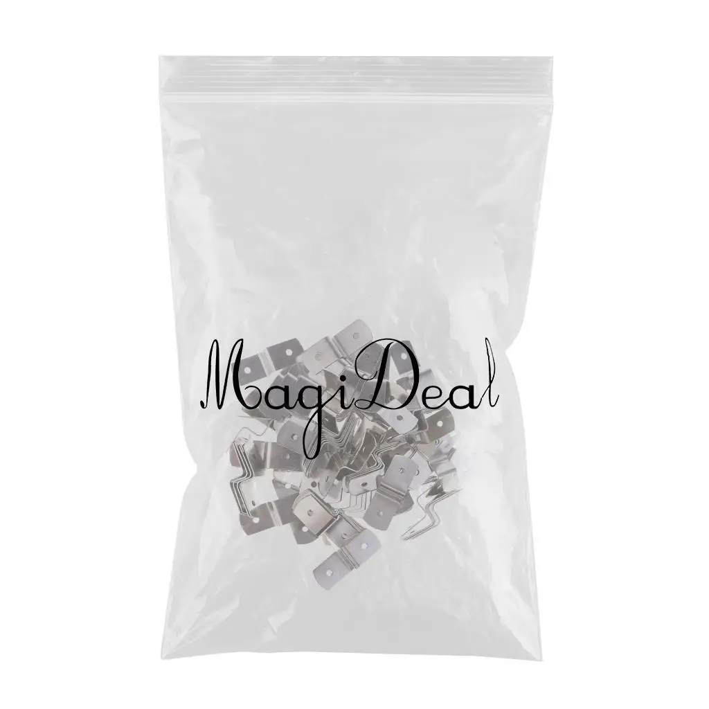100 Pieces Offset Mounting Canvas Z Clips for Photo Picture Frame Framing Tools