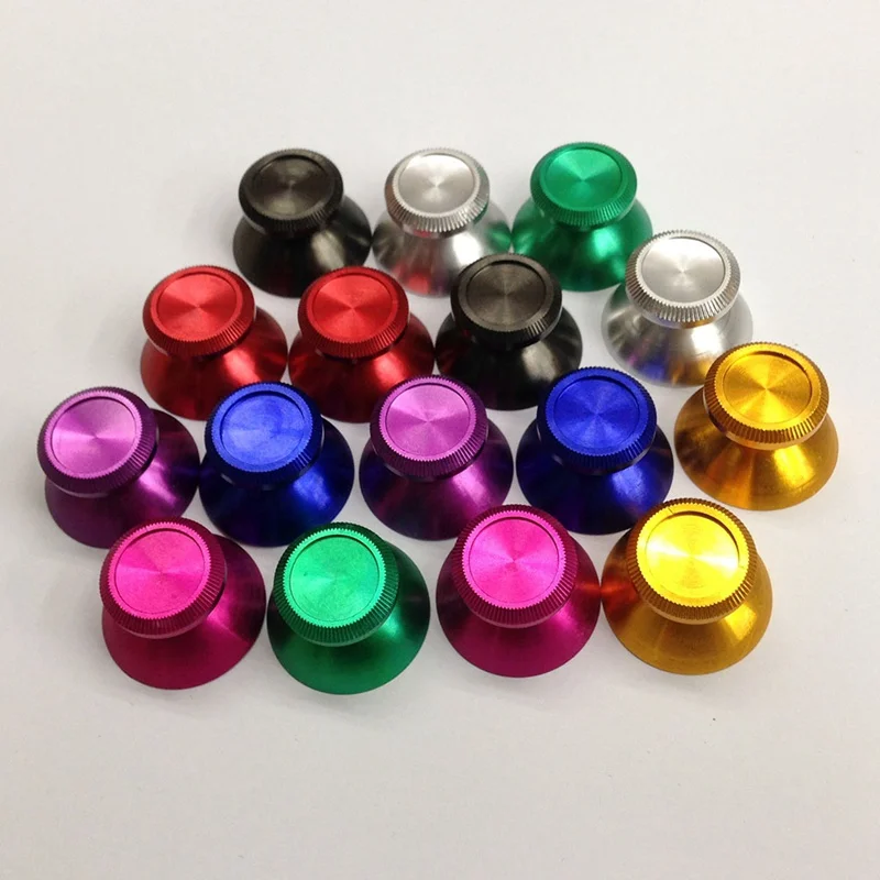 8 цветов 1 шт. металлический аналоговый Thumb Grips Кепки Стик Джойстик Кнопка чехол